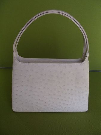 weisse Vintage Eidechsleder Tasche