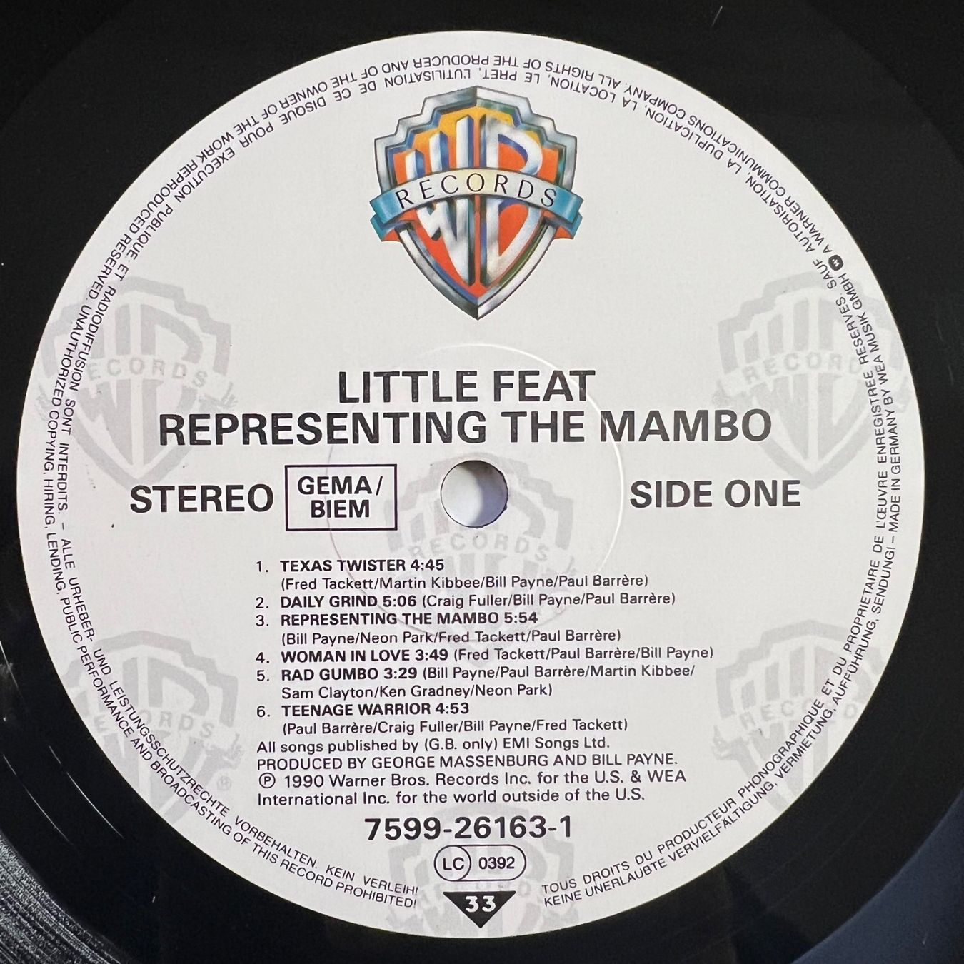 Vinyles: Little Feat - Representing The Mambo / 1. EU-Press. 1990 TOP – D'occasion à Gais par soundcave57 3