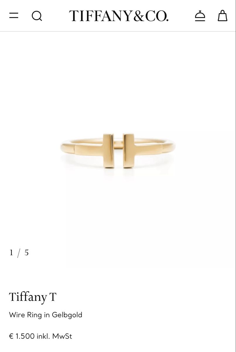 Tiffany & Co. Anelli: Tiffany & Co. T Ring Gelbgold – Usato da Küsnacht venduto da cri_ngg5 6