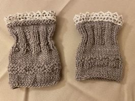 Pulswärmer Handgestrickt NEU Kind 4-8 J Handarbeit Amedisli
