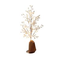 Deko Baum 35cm goldfarben, Lichterkette