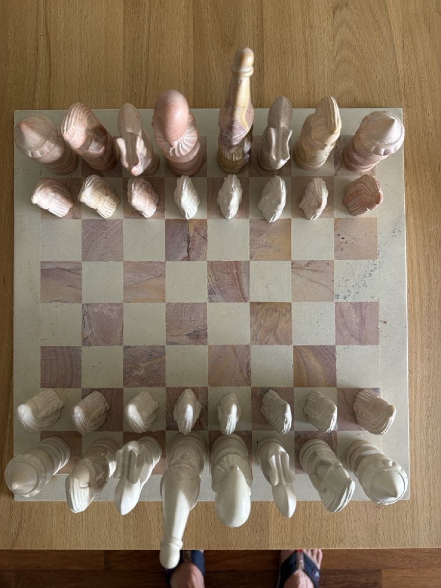 Minéraux & Lithothérapie: Schach aus kenianischem Seifenstein 35x35cm – D'occasion à Brütten par Wally80