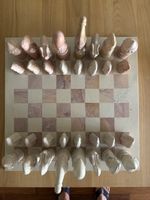 Schach aus kenianischem Seifenstein 35x35cm