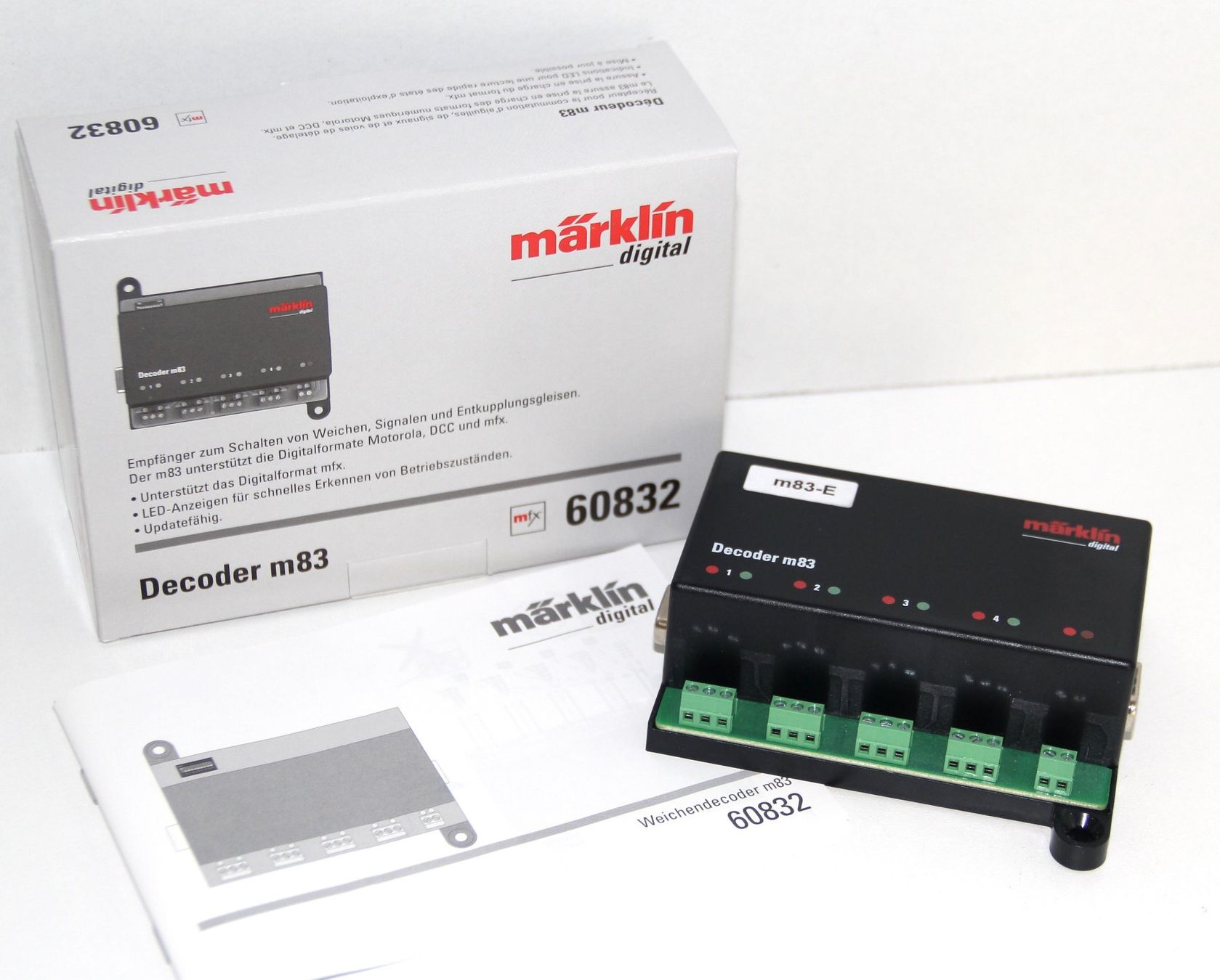 Märklin Modelleisenbahnen: Märklin 60832 - - m83 Schaltdecoder mfx – Neu (gemäss Beschreibung) aus Giebenach von