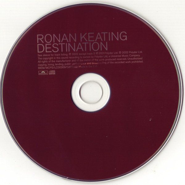 CD: Ronan Keating - Destination – Usato da Unterbch venduto da uqliv 2