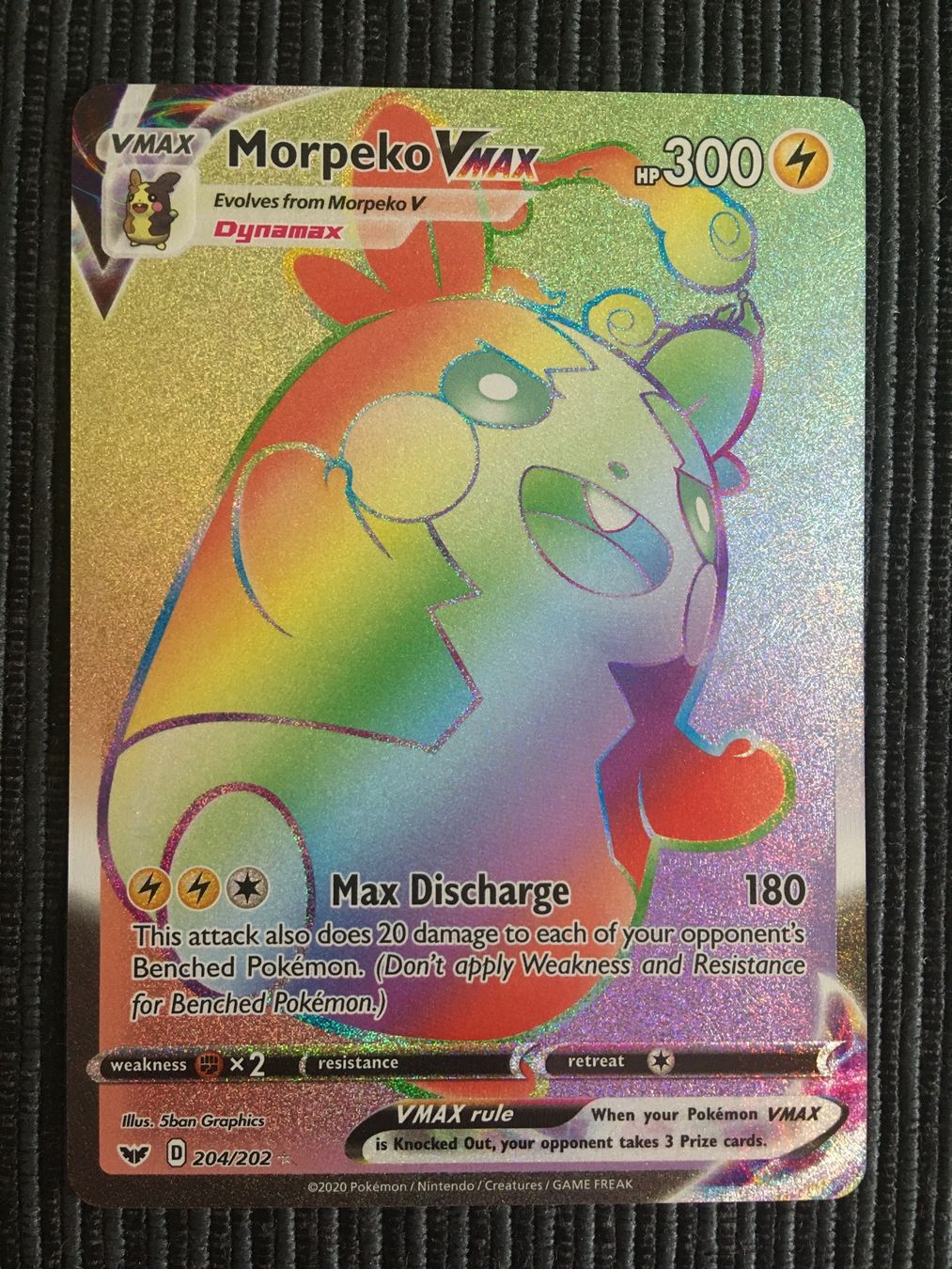 Pokémon Carte collezionabili: Pokemon Morpeko Vmax Rainbow Shield & Sword Englisch – Nuovo (secondo la descrizione) da Wabern venduto da Collectfun