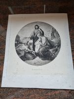 Engel mit Heiligenfamilie C.Müller Kupferradierung.