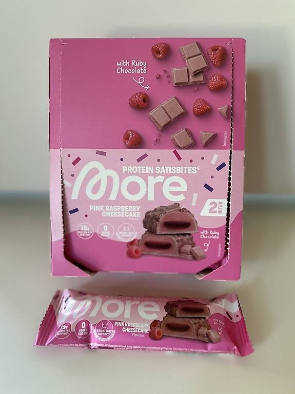 More Nutrition Aliments & Spécialités: MORE Satisbites Pink Raspberry Cheesecake - 10Riegel – Neuf avec emballage d'origine à Pratteln par kim_6pp9