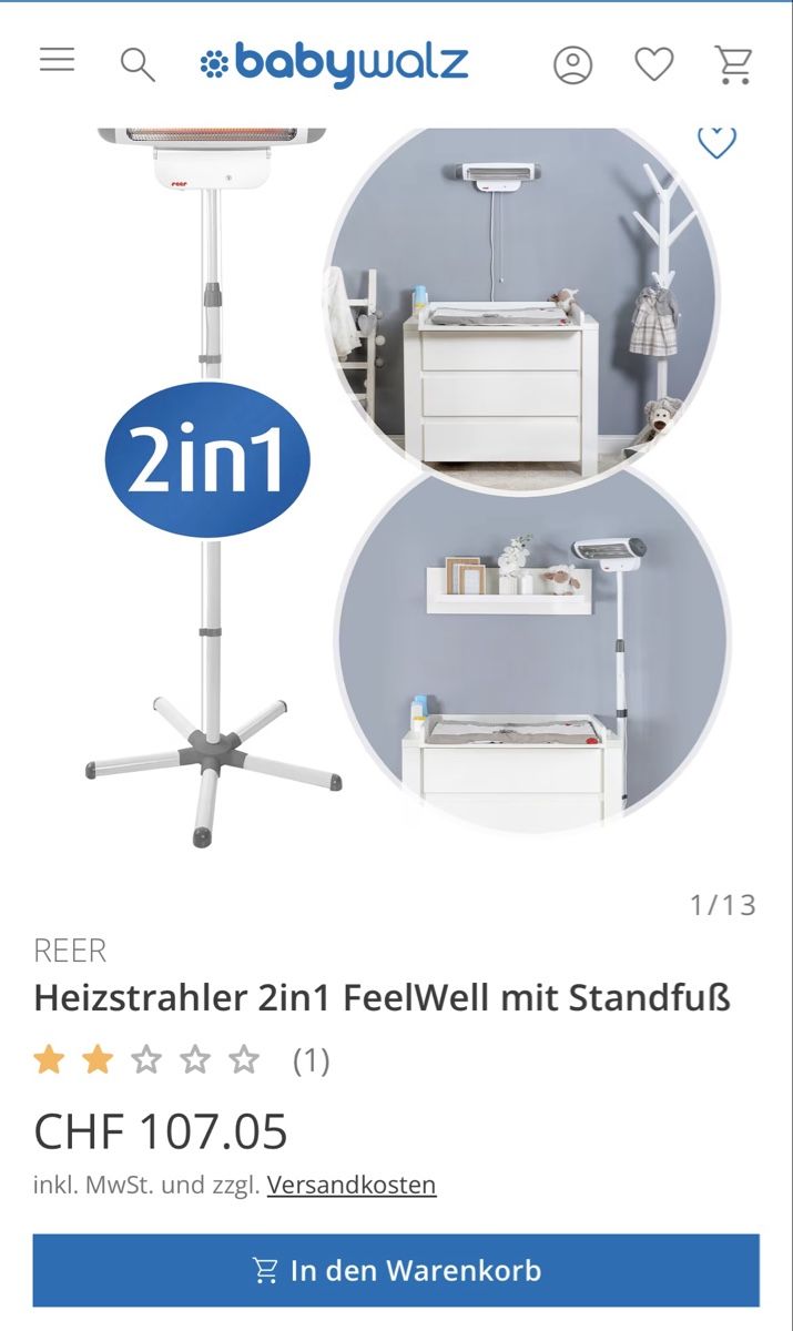 Reer Radiatori: Reer Scaldabagno 2in1 FeelWell con supporto. – Usato da Oberengstringen venduto da jessica2023 4