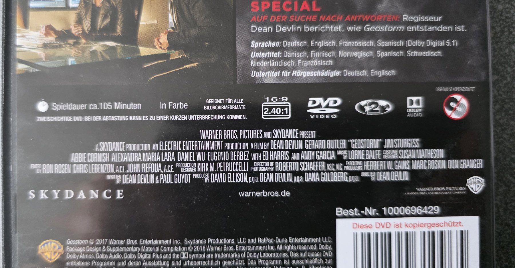 Tutti i DVDs: DVD Geostorm / Ed Harris – Usato da Oetwil am See venduto da fineli2 1
