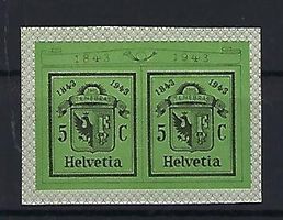 1943 Genf Block Ausschnitt postfrisch  14813