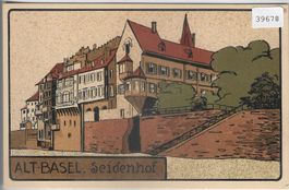 Alt-Basel - Seidenhof - Blumenrain - Litho