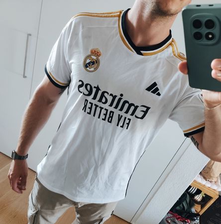 Real Madrid Trikot adidas weiss Grösse L guter Zustand