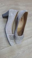 Damen Pumps Gabor Leder Gr. 39 Grau neuwertig