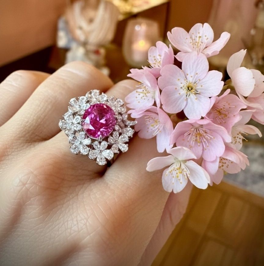 Ringe: Bague Cocktail – Saphir Rose – Neu und originalverpackt aus St-Maurice von Sandrinette123 2