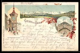 Litho Bern, Zeitglockenthurm, Rathaus, A