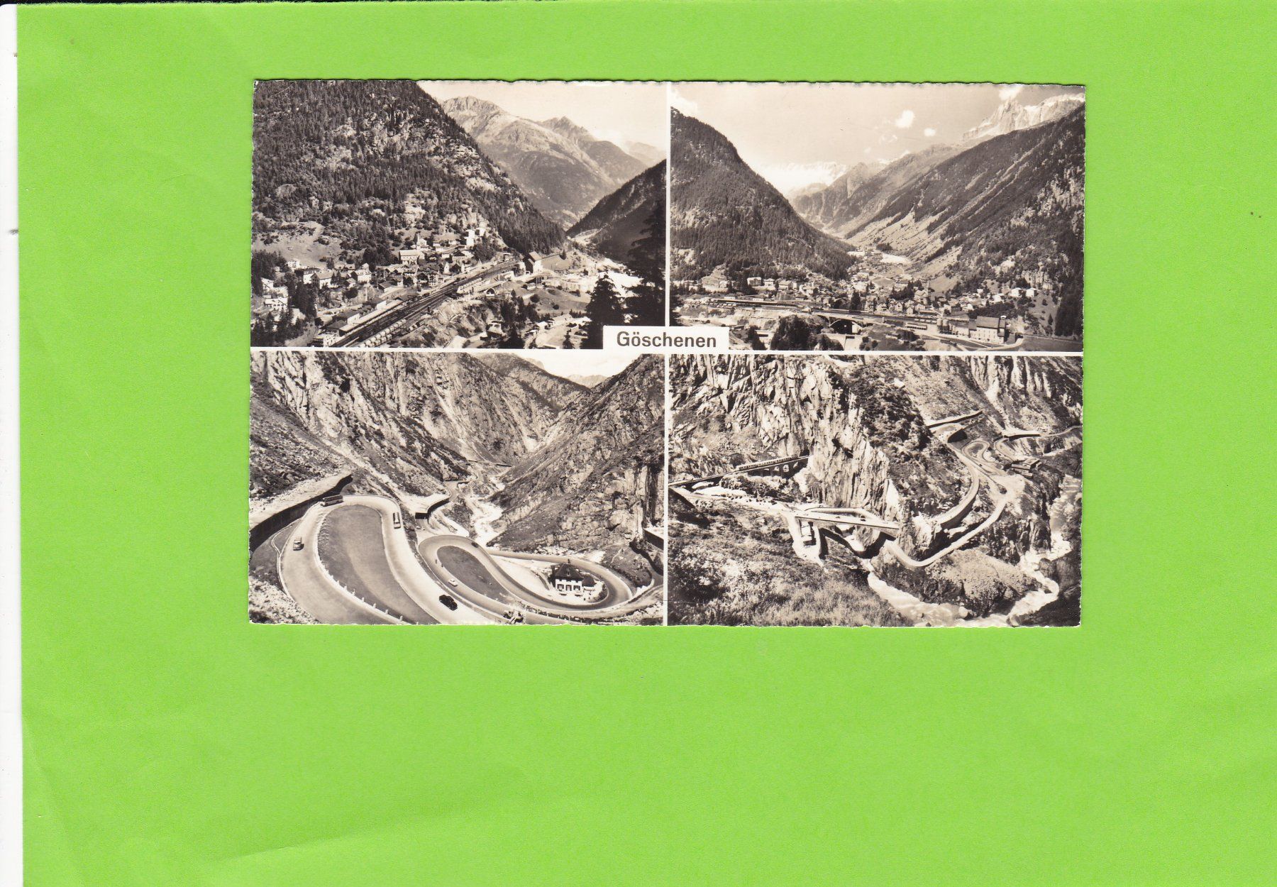 Cartoline postali: Göschenen-4 Bild mit Schöllenen – Usato da St. Peterzell venduto da neckertal