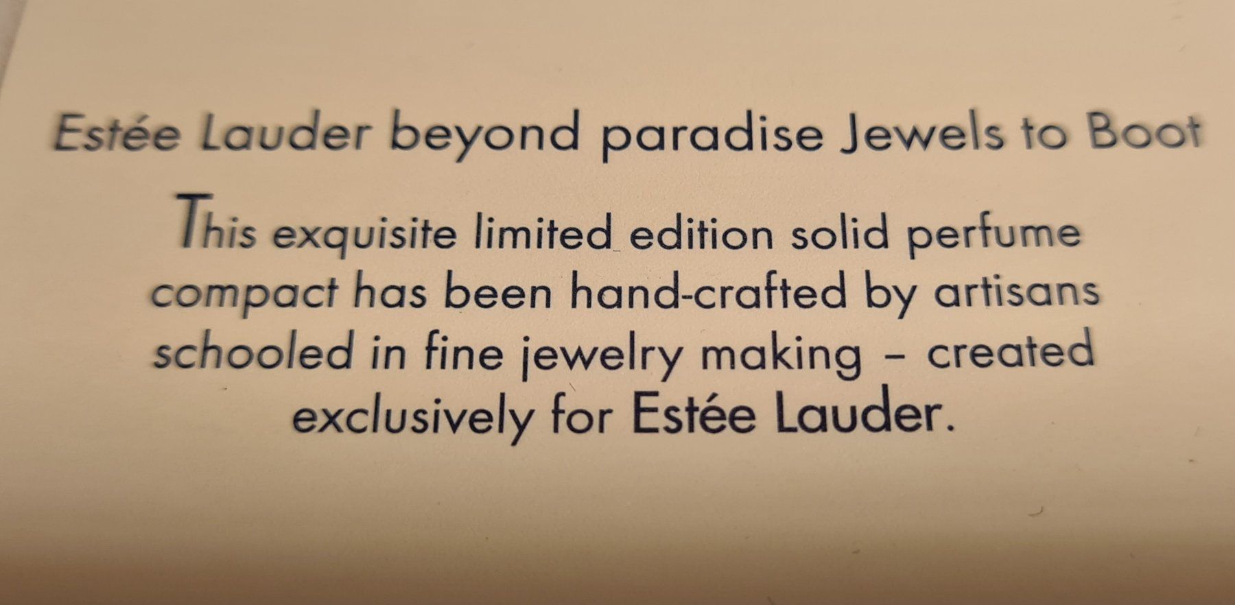 Estée Lauder Profumi & Eau de Toilette: Estée Lauder BEYOND PARADISE JEWELS TO BOOT – Usato da Steinmaur venduto da TobiasKern 3