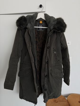 Winterjacke Damen Blonde No.8 mit Kunstfell Olivegrün
