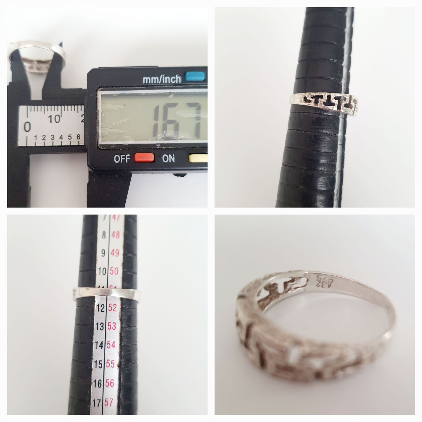 Anelli: Silberring 925 mit speziellem Muster, Grösse 16.7mm – Usato da Kreuzlingen venduto da Wunderkiste123 9