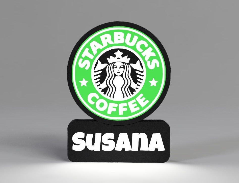 Lampade: Lightbox lumière led STARBUCKS - personnalisable – Nuovo (secondo la descrizione) da Vicques venduto da PAMB3D 2