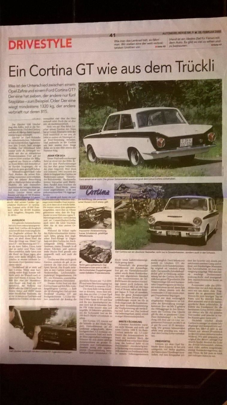 Automobili: Drivestyle Ford Cortina GT – Usato da Bern venduto da micky031