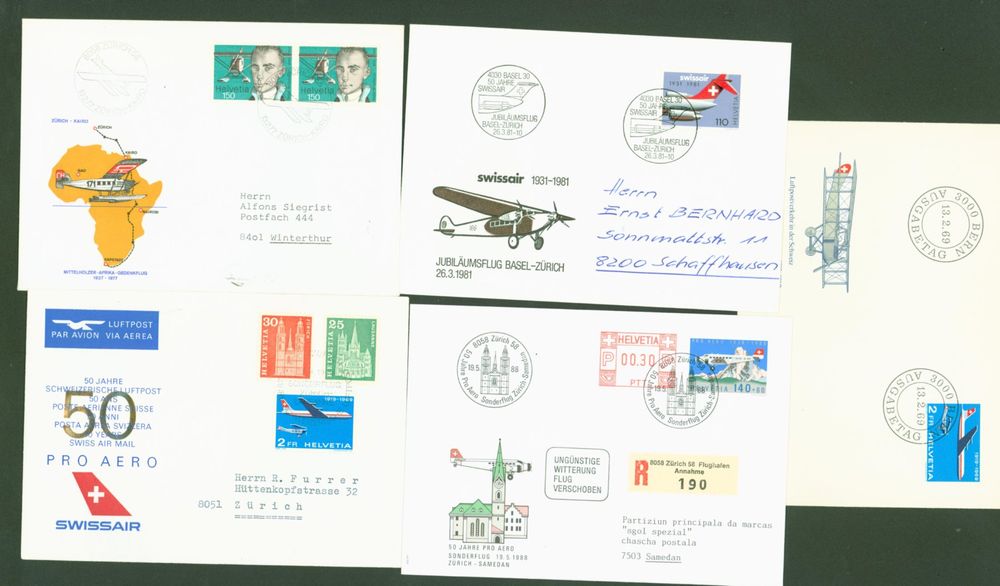 Flugpost 10 SUPER-Briefe Pro Aero etc. (B475) | Kaufen auf Ricardo