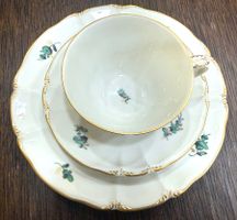 NYMPHENBURG porcelaine service de thé-tasse+soucoupe+assiett
