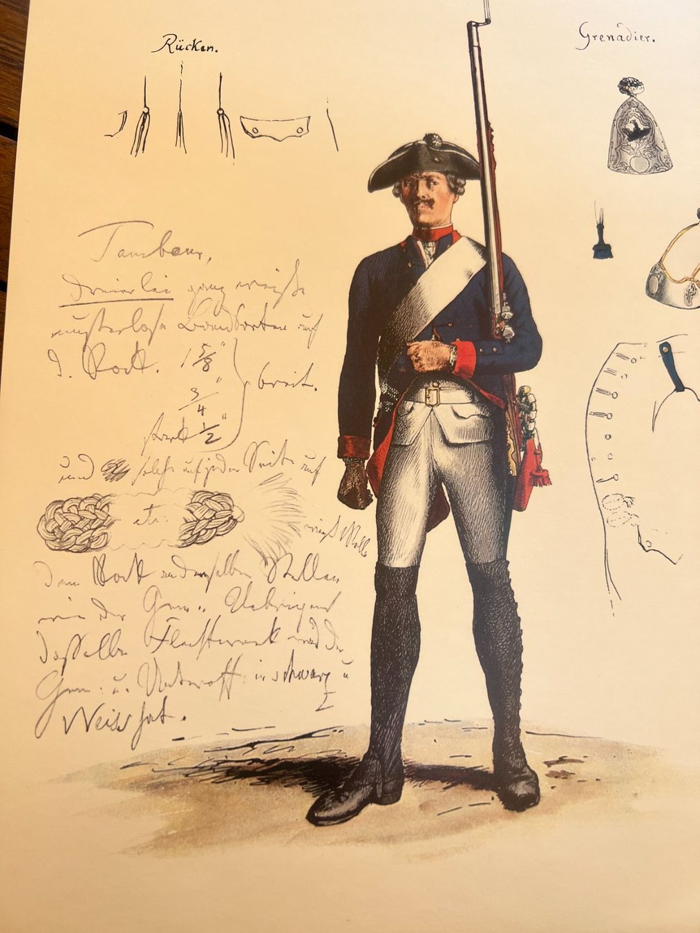 Incisioni: Gravure Grenadier, Regiment Anhalt- Authentique! – Usato da Savigny venduto da dor_5v9q 7