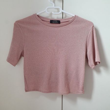 Rückenfreies Glitzer tshirt Gr.M