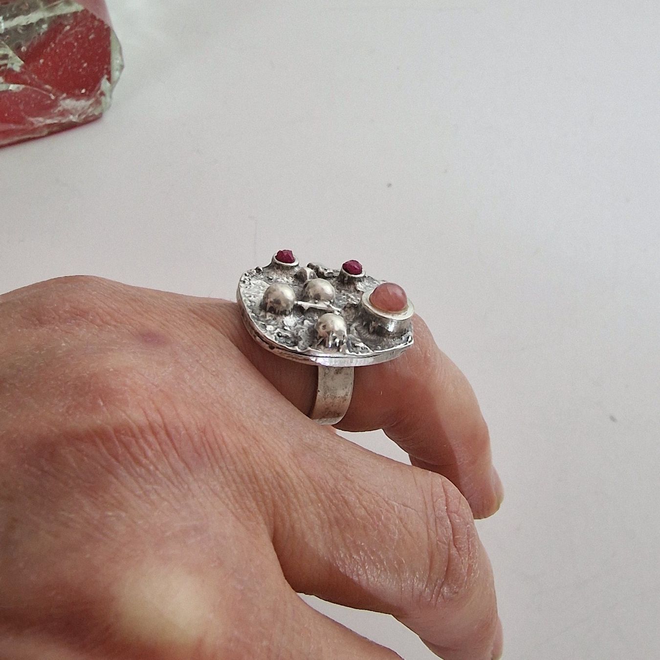 Anelli: Silberring Rubin Mondstein Unikat – Usato da Birr venduto da sen_8djr 2