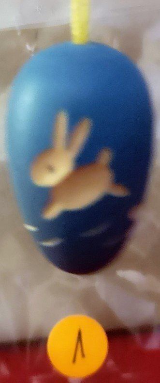 Statuette: Ostern Holzei blau (1) – Nuovo (secondo la descrizione) da Lutzenberg venduto da Truhe 1