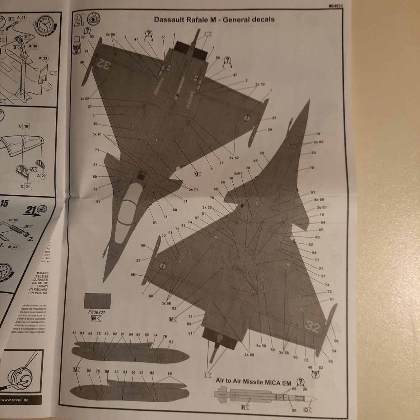 Revell Kit di modellismo & Modellini statici: 644 ... Dassault Rafale M ... Revell 04892 – Nuovo (secondo la descrizione) da Bonstetten venduto da Benibanny59 1
