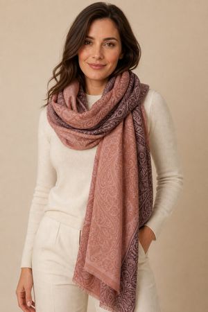 Neu Schal Foulard 195 x 75 cm Viskose