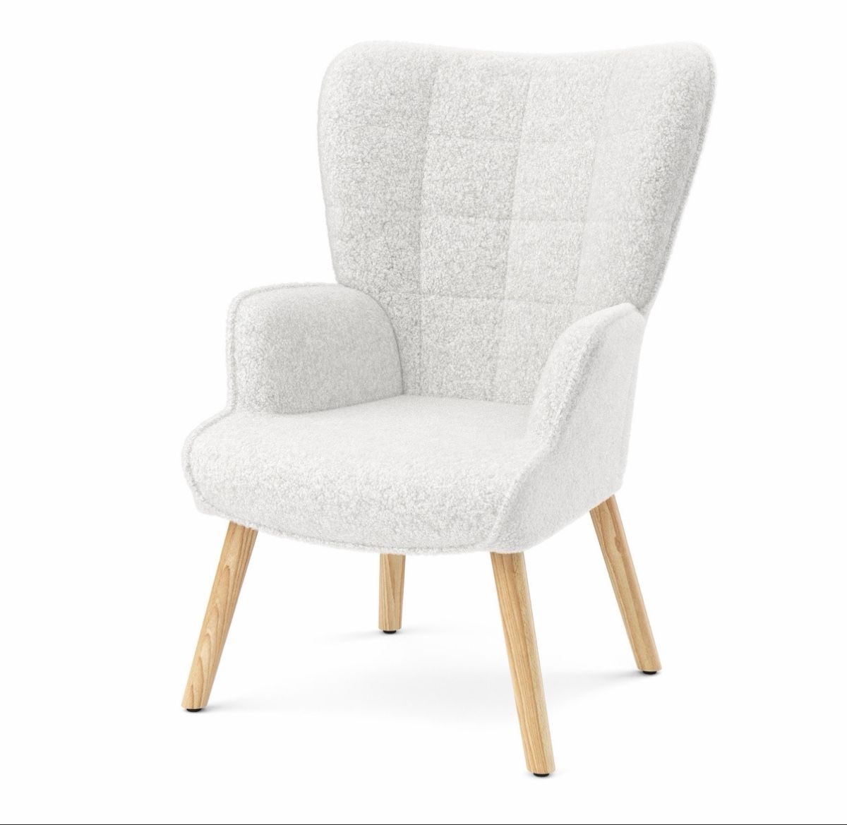 Sessel: Sessel mit Hocker Stoff Weiss Holz fast neu – Neu (gemäss Beschreibung) aus Sursee von Maijnatij 2