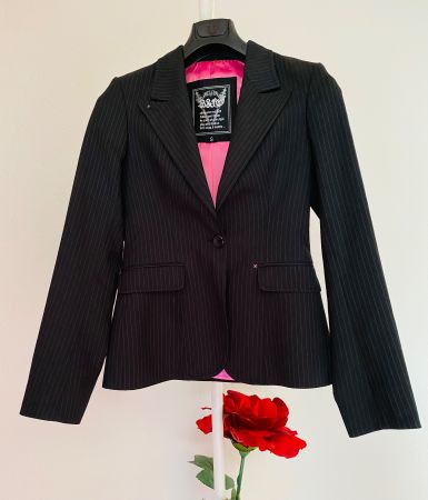 💝 MAGNIFIQUE VESTE DAME À RAYURES NOIRE 💝