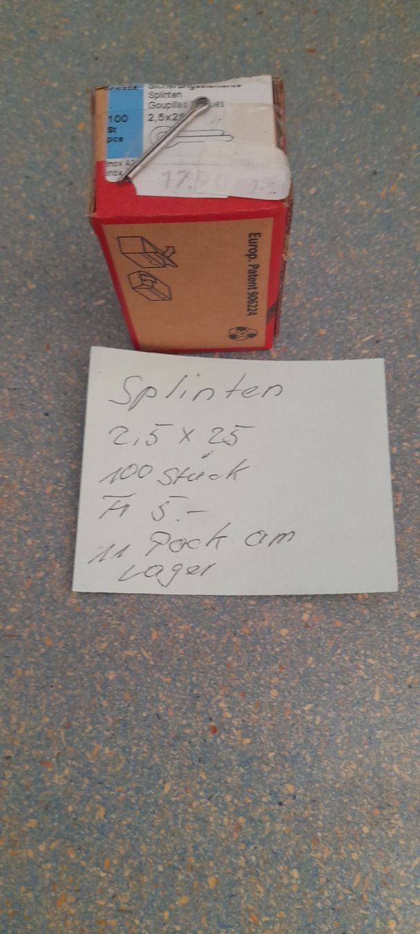 Tutti gli attrezzi: Splinten 100Stück in einer Packung 2.5x25 – Nuovo e nell'imballaggio originale da Stetten AG venduto da 19487777