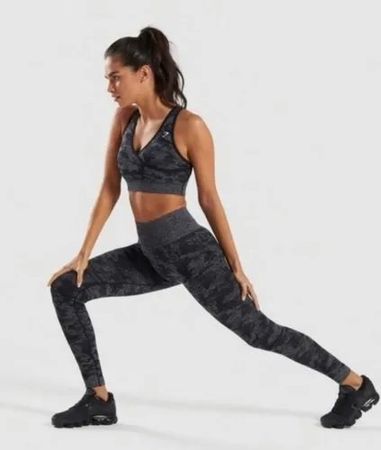 Orig. GYMSHARK 3 Adapt Camo Seamless Top+Bra+Leggings Gr. XS