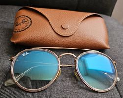 Sunglasses Ray-Ban Round Double Bridge Gold RB3647N