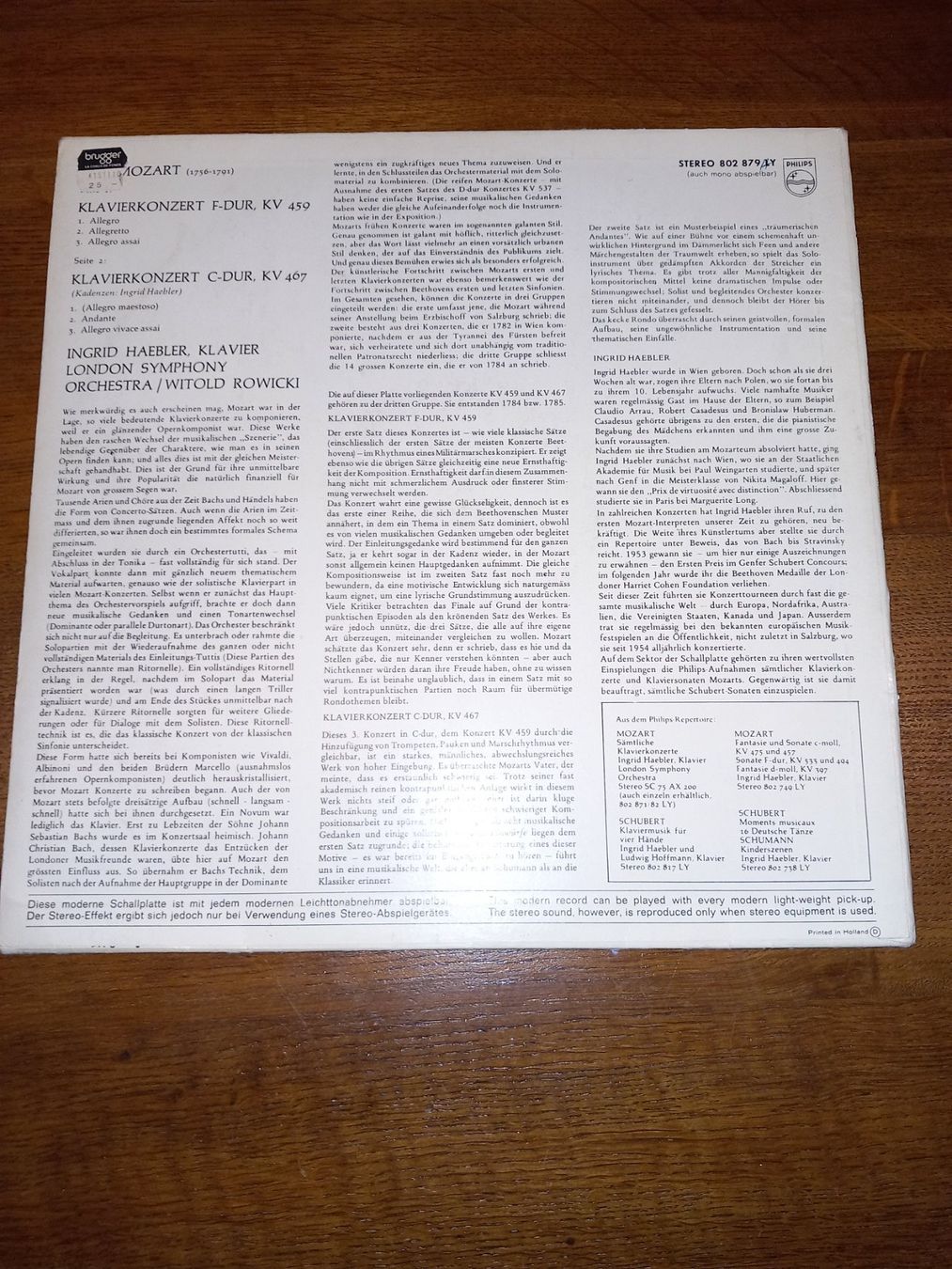 Dischi in vinile: Mozart Ingrid haebler – Usato da Le locle venduto da juliensaran 1