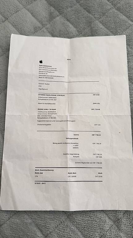 Telefoni cellulari / Smartphones: Iphone 13 pro 1 Tb  – Usato da Oberentfelden venduto da ned_f9l2 2