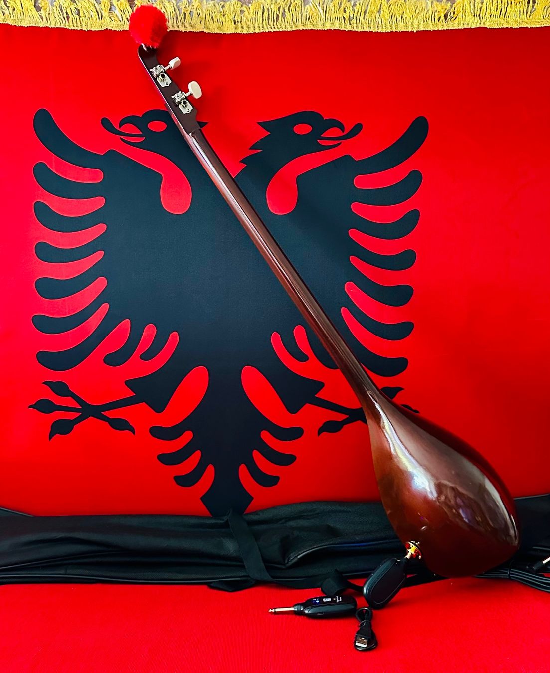 Instruments de musique: Qifteli  mit integriertem Mikrofon und Wireless-Sender. – Neuf avec emballage d'origine à Kirchberg SG par rex_pfd8 1