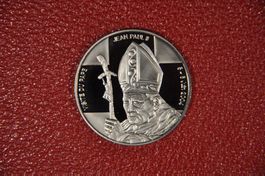 5 Francs Münze Papstbesuch in der Schweiz 2004 CuNi Congo