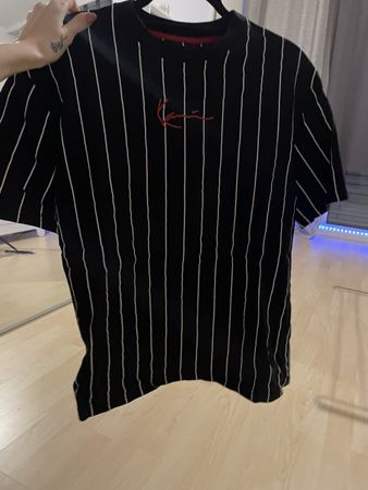 Karl Kani T-Shirt, gestreift, schwarz-weiss, Gr. XS