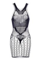 NEUES schwarzes Erotik Netzkleid für Gr. XS, S, M - 222636