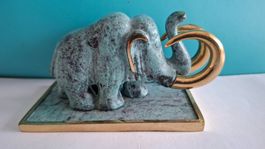 Seltener Briefbeschwerer, Mammut Bronze Seilerwaren Lenzburg