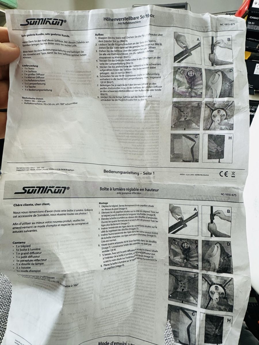Lampade: Höhenverstellbare Softbox mit Reflektorschirm uvm – Nuovo (secondo la descrizione) da Solothurn venduto da Simuz 1