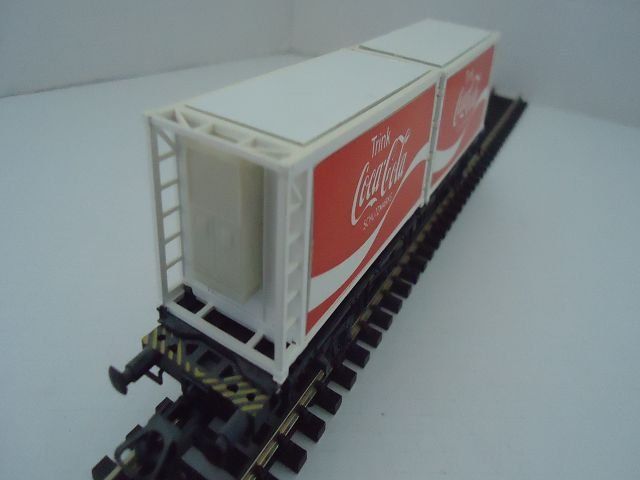 Roco Modellini di ferrovie: HO Coca Cola Containerwagen von Roco – Usato da Ergisch venduto da Haemmerli59 2