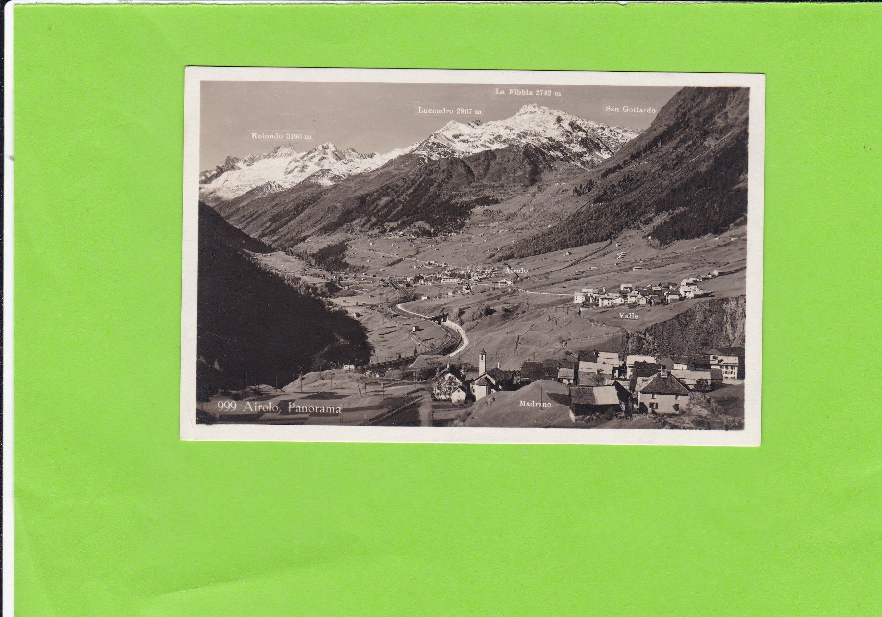 Ansichtskarten: Airolo-Panorama – Gebraucht aus St. Peterzell von neckertal