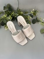 Miu Miu Leather Mules White — NEW — 37.5 EU New 🤍